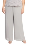 ALEX EVENINGS WIDE LEG CHIFFON PANTS,470927