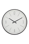 Willow Row White Glass Contemporary Wall Clock In White