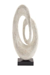 Willow Row White Polystone Abstract Sculpture In White
