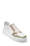 Cole Haan Grandpro Rally Sneaker In White/ Gold/ Rose Gold Leather