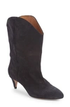 Isabel Marant Dernee Suede Ankle Boots In Black