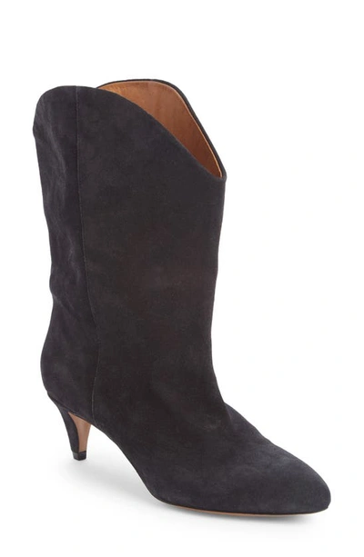 Isabel Marant Dernee Suede Ankle Boots In Black