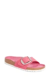 Birkenstock Madrid Big Buckle Slide Sandal In Fuchsia Tulip