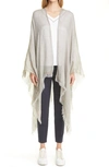 Fabiana Filippi Grey Viscose Scarves In Beige