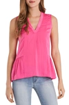 VINCE CAMUTO SLEEVELESS RUMPLE RUFFLE BLOUSE,9121076