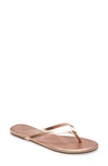 Tkees Foundations Matte Leather Flip Flops In Beach Pearl