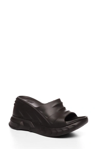 Givenchy Marshmallow Wedge Slide Sandal In Black