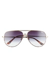 QUAY HIGH KEY 62MM OVERSIZE AVIATOR SUNGLASSES,HIGH KEY