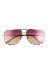 QUAY HIGH KEY 62MM OVERSIZE AVIATOR SUNGLASSES,HIGH KEY