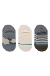 STANCE FLEUR ASSORTED 3-PACK NO-SHOW SOCKS,W145A21FLE