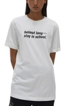 HELMUT LANG STAY IN SCHOOL GRAPHIC TEE,L02DW598