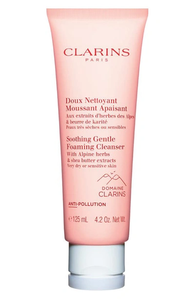 Clarins Soothing Gentle Foaming Face Cleanser With Shea Butter 4.2 Oz. In White