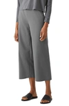 Eileen Fisher High Waist Cropped Straight Leg Pants In Zinc