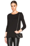Atm Anthony Thomas Melillo Destroyed Wash Long-sleeve Slub Jersey Tee In Black