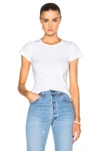 Re/done X Hanes Modern Cotton 1960s Slim Tee In Optic White