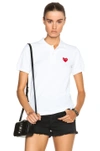COMME DES GARÇONS PLAY COTTON POLO WITH RED EMBLEM,CDES-WS10