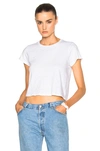 Re/done Solid-colour Crewneck T-shirt In Vintage White
