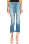 Mother 'the Insider' Crop Step Fray Jeans In Blue