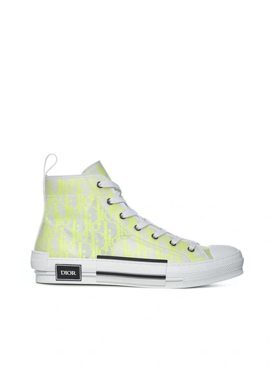 Dior Homme B23 High Top Sneakers In Yellow