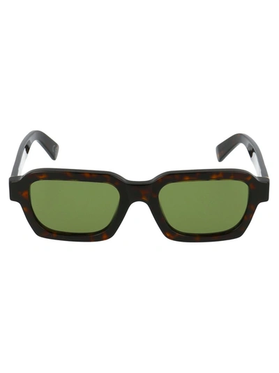 Retrosuperfuture Rectangular Frame Sunglasses In Green