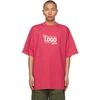 BALENCIAGA RED 'YOUR LOGO HERE' BOXY T-SHIRT