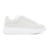 ALEXANDER MCQUEEN WHITE & GREY SUEDE PANELED OVERSIZED SNEAKERS