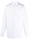 Valentino Cotton Floral-embroidered Shirt In White