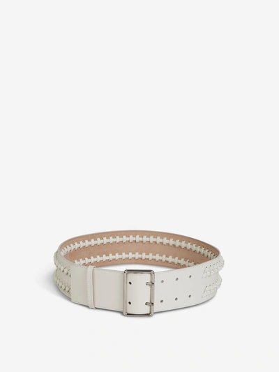 Alexander Mcqueen Knotted Military Belt In White