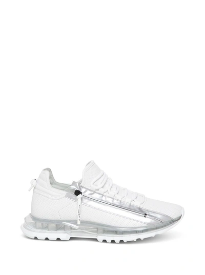 Givenchy White & Silver Spectre Low Runner Sneakers