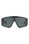 Dior Xtrem Mask Sunglasses With Interchangeable Lenses, 150mm In Black