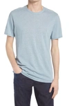 Rag & Bone Classic Air Striped Linen-blend T-shirt In Dusty Blue