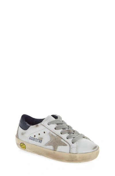 Golden Goose Kids' Super Star Leather Upper And Heel Suede Star And S In White