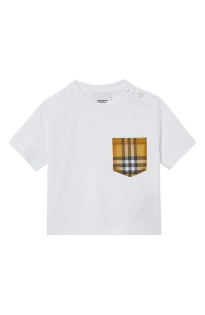 Burberry Baby Vintage Check Cotton Jersey T-shirt In White