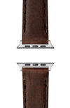 SHINOLA GRIZZLY LEATHER 21MM APPLE WATCH® WATCHBAND,S1120162836