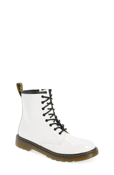 Dr. Martens Teen Pascal Ankle Boots In White/black