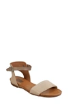 Miz Mooz Alanis Flat Sandal In Cream Leather