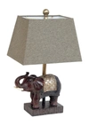 LALIA HOME ELEPHANT TABLE LAMP WITH FABRIC SHADE,810241029278