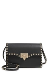 Valentino Garavani Medium Rockstud Leather Shoulder Bag In Black