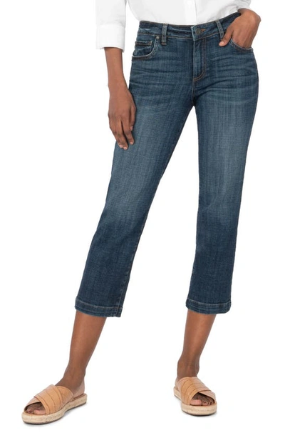Kut From The Kloth Lauren Crop Straight Leg Jeans In Justify