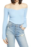 4TH & RECKLESS CHRISTY OFF THE SHOULDER RIB TOP,4THK2100115