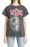 Madeworn Acdc Unisex Tee - Black - Size Xs In Coal