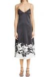 ADAM LIPPES FLORAL SILK CHARMEUSE DRESS,S21702PD