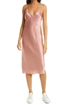 L Agence Jodie Silk Slipdress In Rose Tan