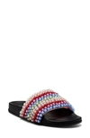 Jessica Simpson Women's Saycie Pool Slide Sandals Women's Shoes In Clear/ Rainbow