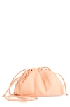 Bottega Veneta The Mini Pouch Leather Clutch In 7806-peachy-silver