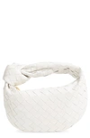 Bottega Veneta Womens Chalk Mini Jodie Intrecciato Leather Top-handle Bag In Chalk-gold