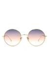 Isabel Marant 54mm Gradient Round Sunglasses In Gold/pink