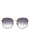 Isabel Marant 58mm Gradient Square Sunglasses In Black/silver