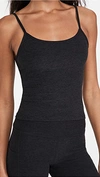 Beyond Yoga Spacedye Slim Racerback Cropped Tank In Darkest Night