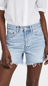 Agolde Dee Super High Waist Cutoff Denim Shorts In Swapmeet
